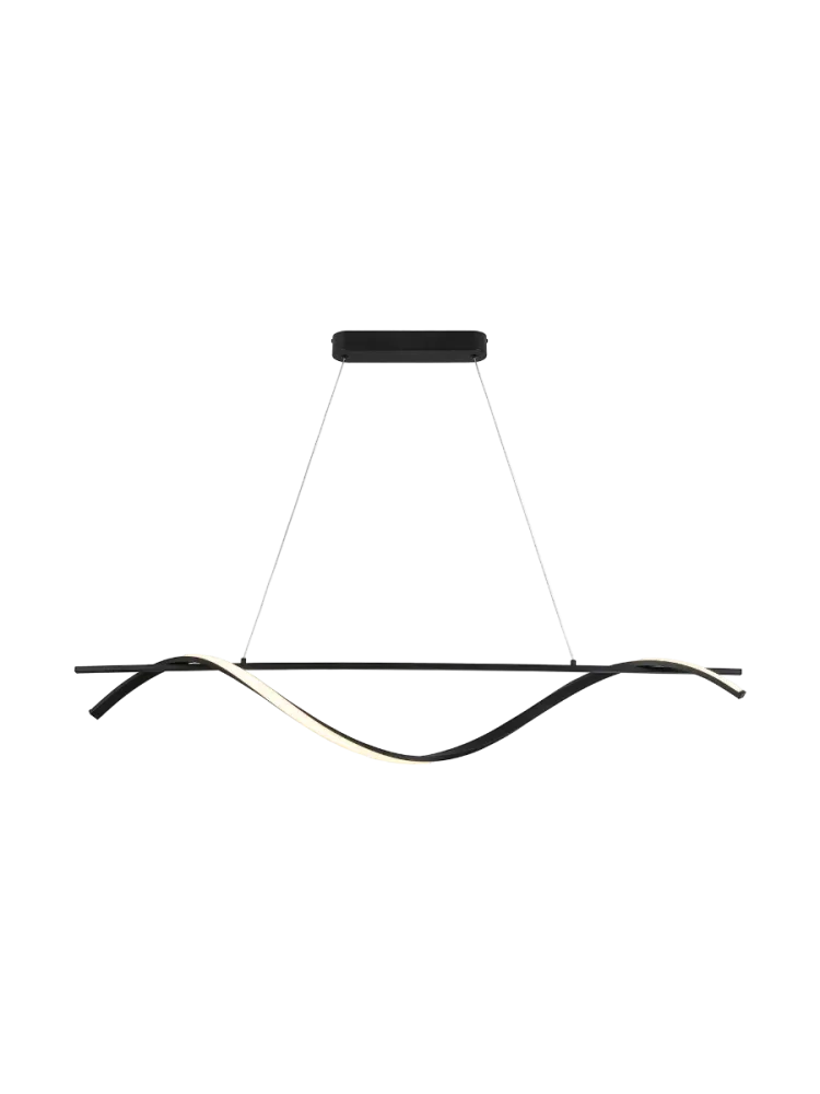 LED Design Pendellampe „Boa“ mit Fernbedienung Schwarz Schuller