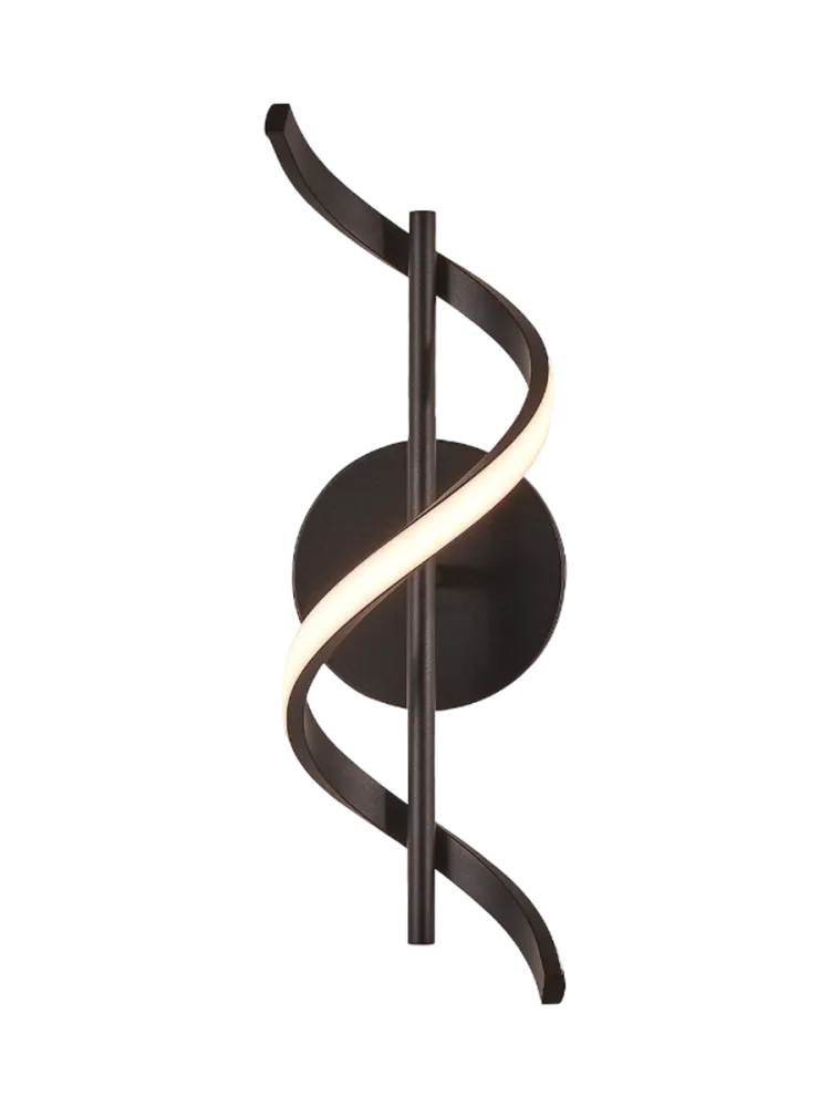 LED Design Wandlampe „Boa“ Schwarz Schuller