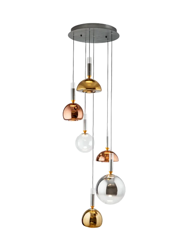 LED Design Pendellampe „Charlize“ 6-flammig Multicolor Schuller