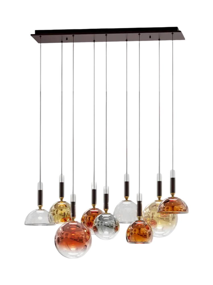 LED Design Pendellampe „Charlize II“ mit Fernbedienung, 9-flammig Multicolor Schuller