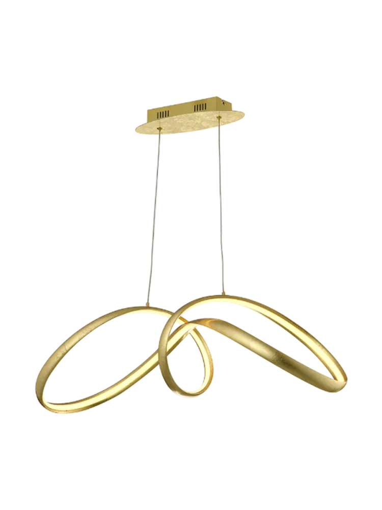 LED Design Pendellampe „Lia“ Blattgold-Finsih Schuller