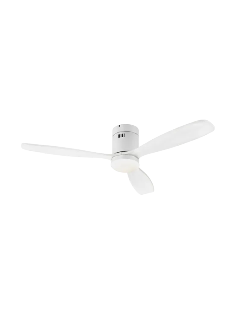 Hochwertiger Deckenventilator & LED Deckenlampe „Siroco Grande“ mit Fernbedienung Weiss Schuller