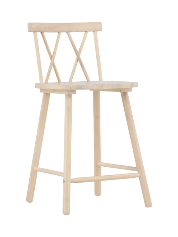 Massivholz Barstuhl „Mollöström“ Whitewash VE DESIGN