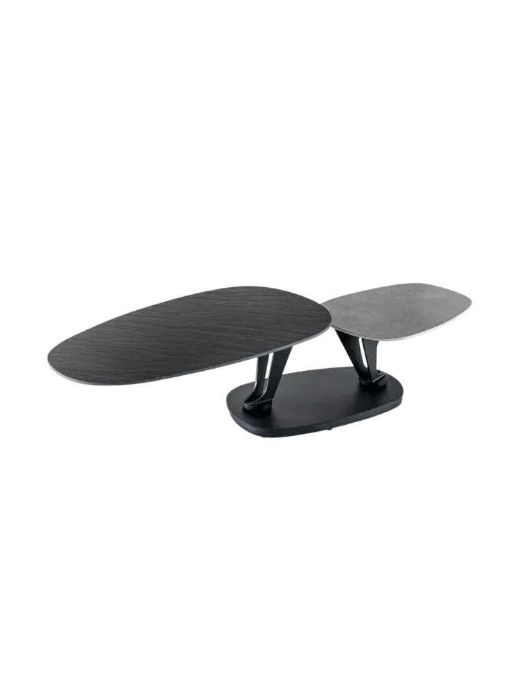 Schwenkbarer Design Keramik Couchtisch „Dancing oval“ Invicta Interiors