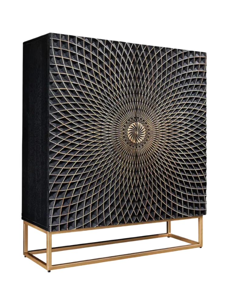 Design Highboard „Illusion“ aus Massivholz Invicta Interiors