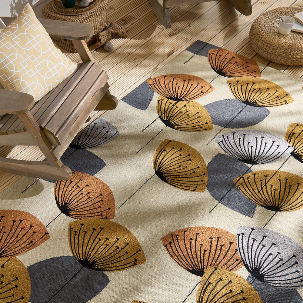 Hochwertiger In-/Outdoor Designer Teppich „Clocks“, verschiedene Grössen Sanderson