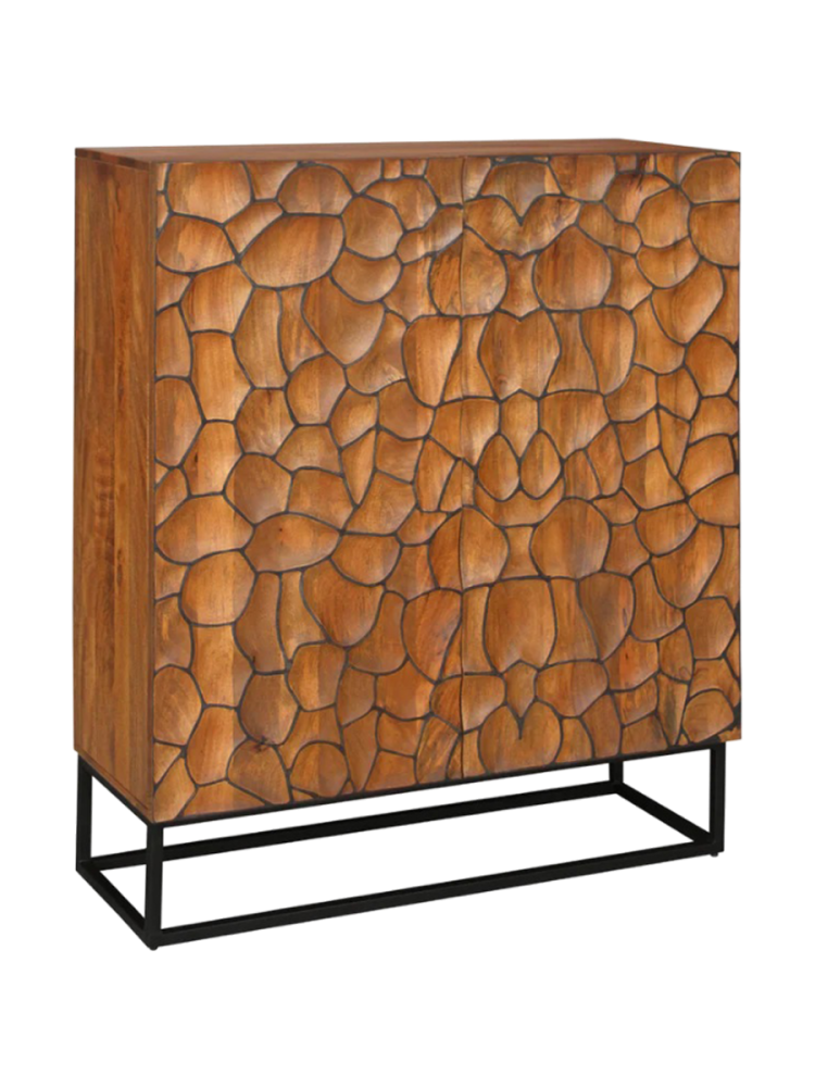 Massivholz Design Highboard „Vulcan Mosaik“ Invicta Interiors