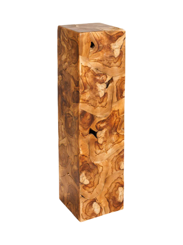 Deko- und Blumensäule „Tribal“ aus massivem Teakholz Invicta Interiors