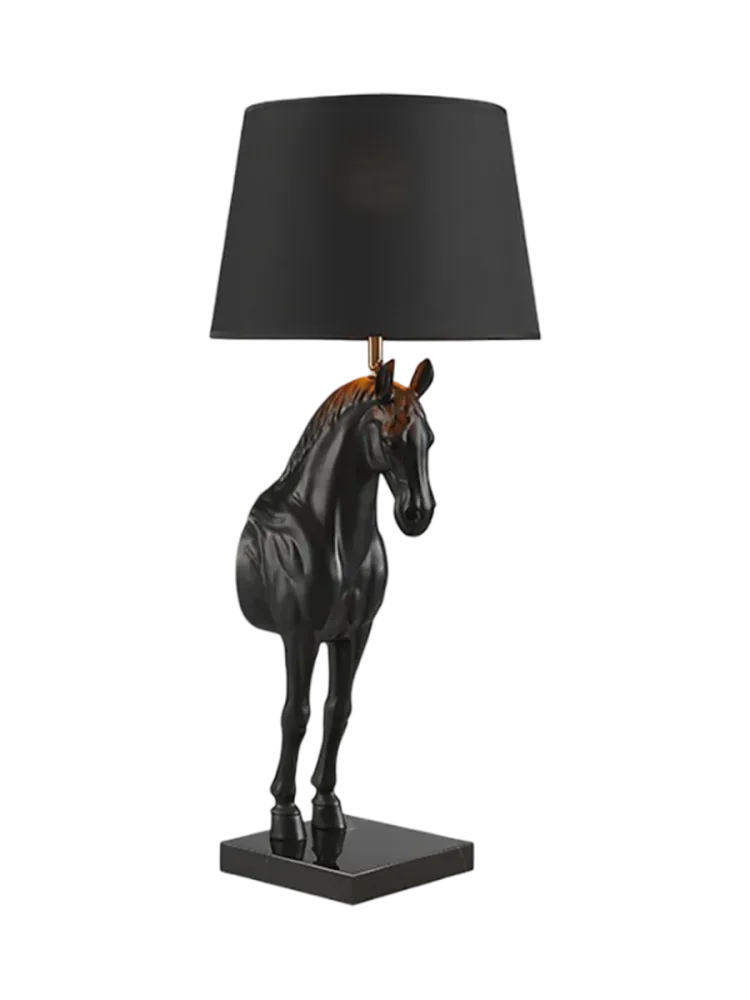 Exklusive Design Tischlampe „Black Beauty“ mit Marmorsockel Invicta Interiors