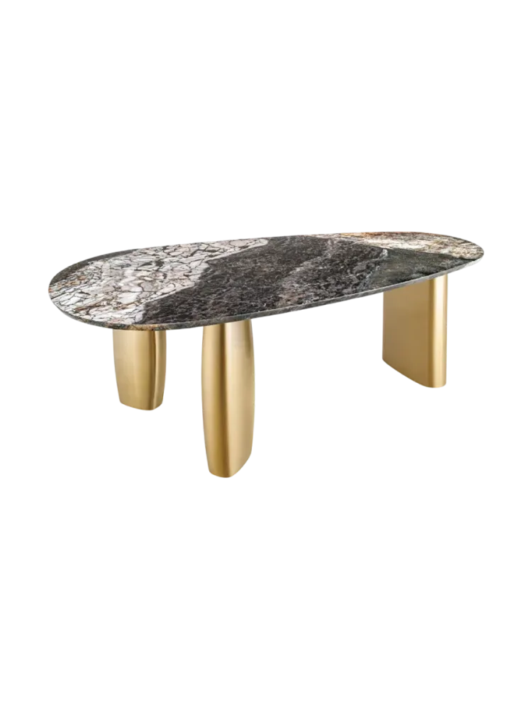 Organischer Marmor Design Esstisch „Organico“ 200 x 100 cm Invicta Interiors