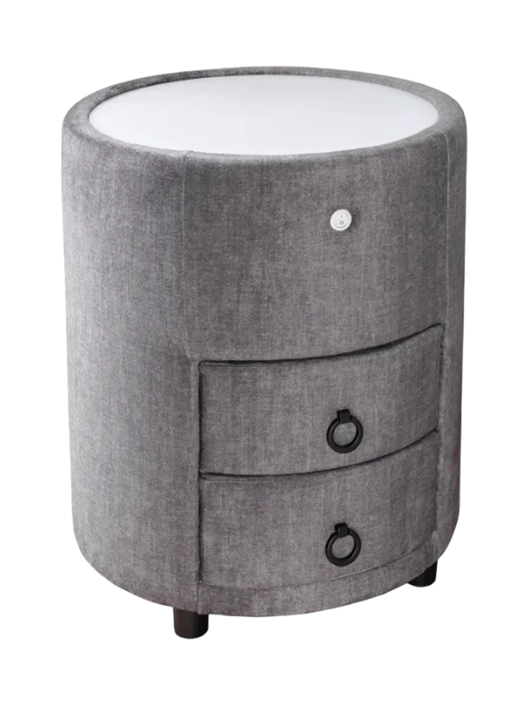 Runder Design Nachtisch „Signum“ mit LED-Beleuchtung Invicta Interiors