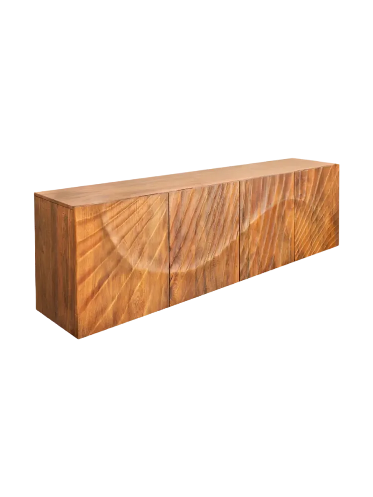 Wandhängendes Massivholz Design Sideboard „Skorpion“ Mangoholz Natural Invicta Interiors