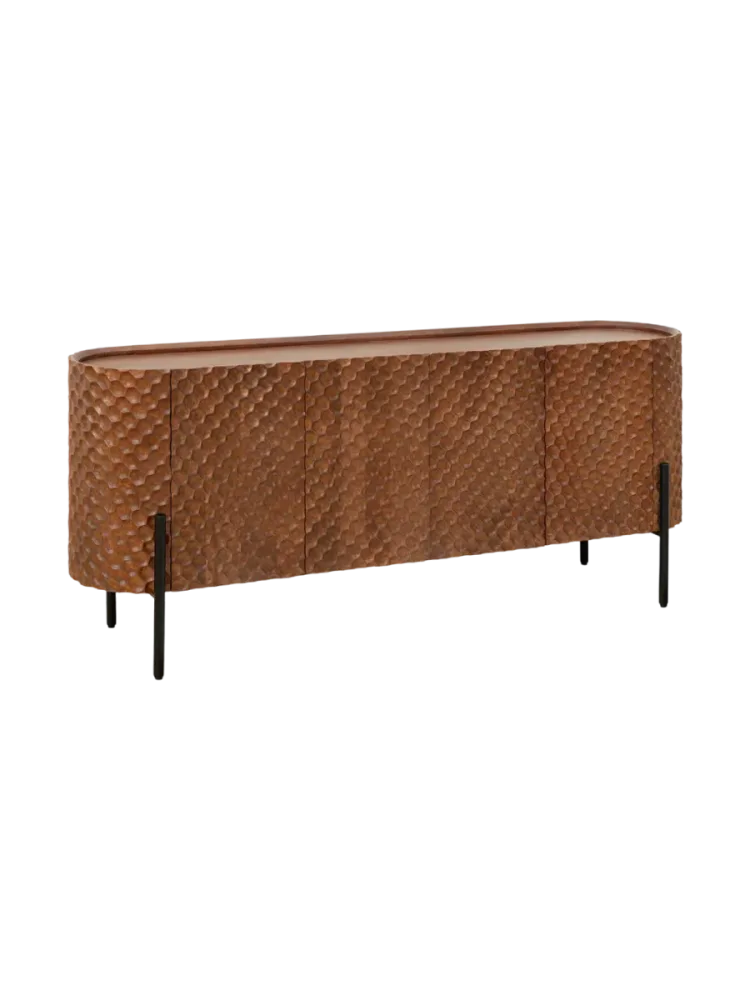 Massivholz Design Sideboard „Adonis“ mit 3D-Effekt Invicta Interiors
