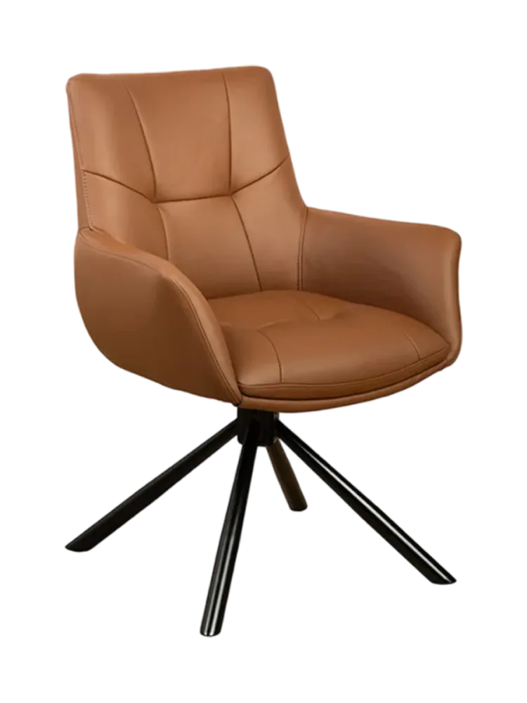 360° drehbarer Echtleder Design Stuhl „Level up“ Invicta Interiors