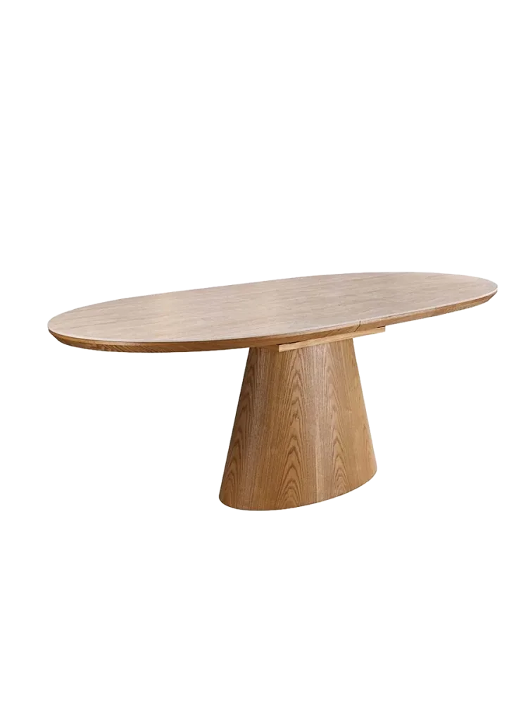 Ausziehbarer Design Esstisch „Uniquo“ 160-200 x 100 cm, Eiche Natural Invicta Interiors