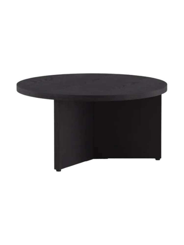 Moderner Couchtisch „Saltö“ Ø 85 cm Schwarz VE DESIGN