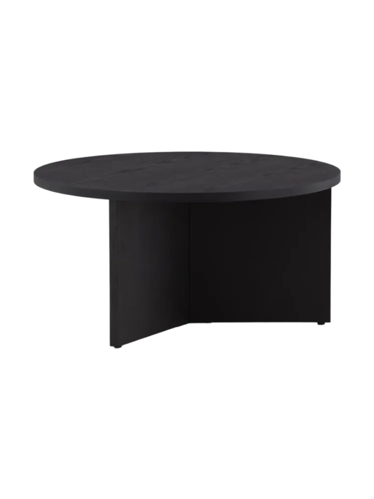 Moderner Couchtisch „Saltö“ Ø 65 cm Schwarz VE DESIGN