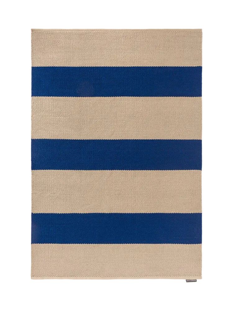Handgewebter In-/Outdoor Designer Teppich „Deck Electric Blue“ BRINK & CAMPMAN