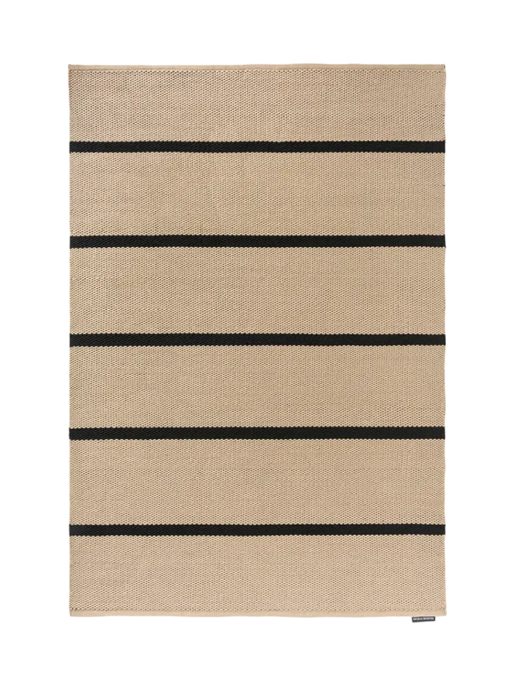 Handgewebter In-/Outdoor Designer Teppich „Deck Charcoal Black“ BRINK & CAMPMAN