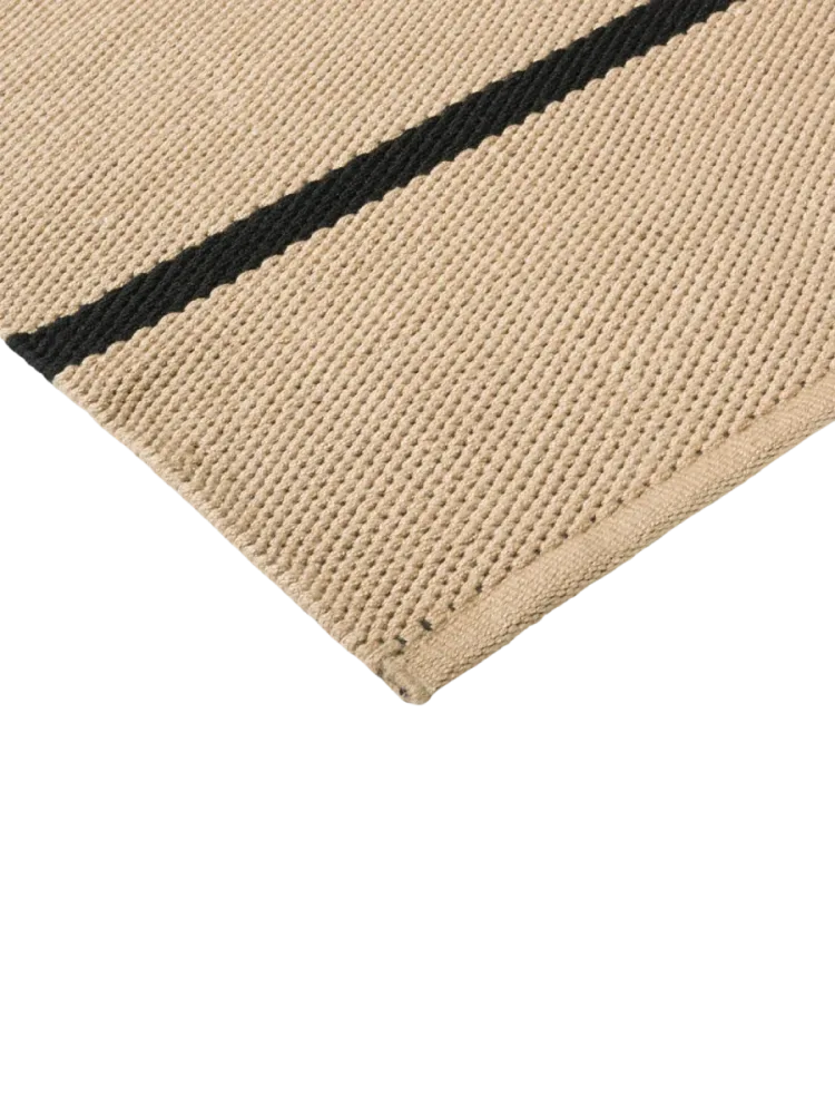 Handgewebter In-/Outdoor Designer Teppich „Deck Charcoal Black“ BRINK & CAMPMAN