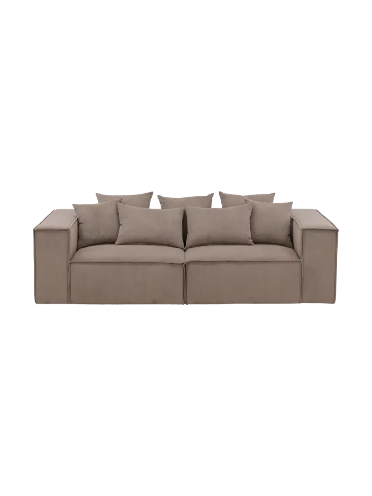 3-Sitzer Design Sofa „Gillholmen“ Leinen Taupe VE DESIGN