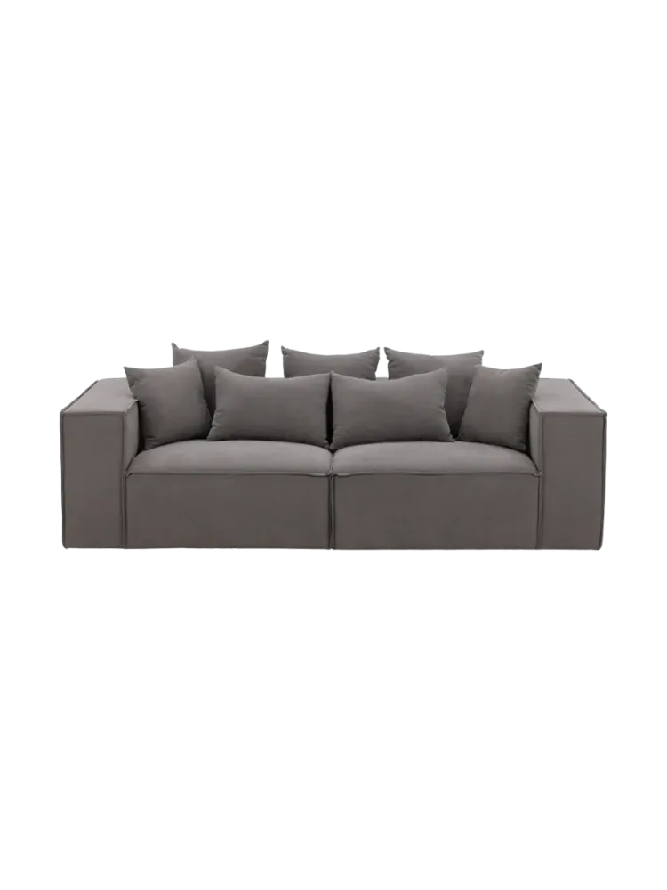 3-Sitzer Design Sofa „Gillholmen“ Leinen Grau VE DESIGN