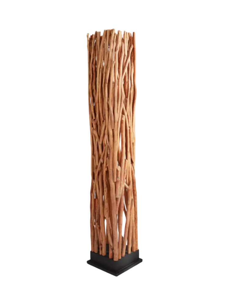 Massive Stehlampe „Nature Art“ Longan-Holz Invicta Interiors
