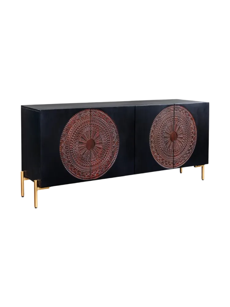 Massives Design Sideboard „Mandalo“ Mangoholz Invicta Interiors