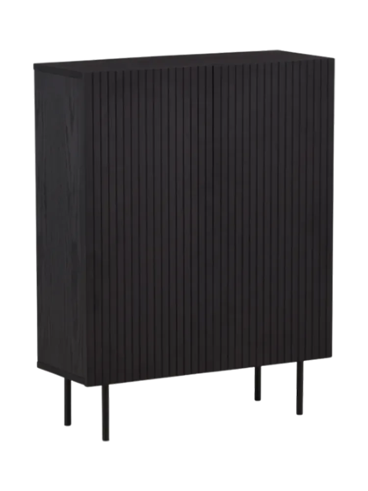 Design Highboard „Björkön“ Eiche Schwarz VE DESIGN