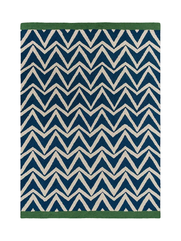 Hochwertiger In-/Outdoor Designer Teppich „Dhurrie Blue“, verschiedene Grössen SCION