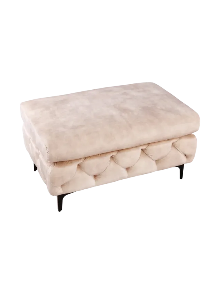 Grosser Samthocker „Modern Barock“ Invicta Interiors