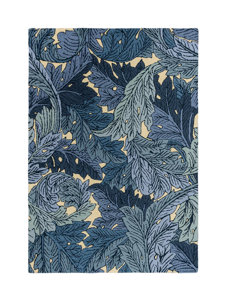 Hochwertiger In-/Outdoor Designer Teppich „Acanthus Indigo“, verschiedene Grössen Morris & Co