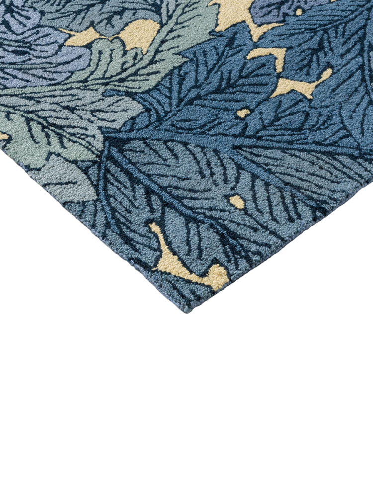 Hochwertiger In-/Outdoor Designer Teppich „Acanthus Indigo“, verschiedene Grössen Morris & Co