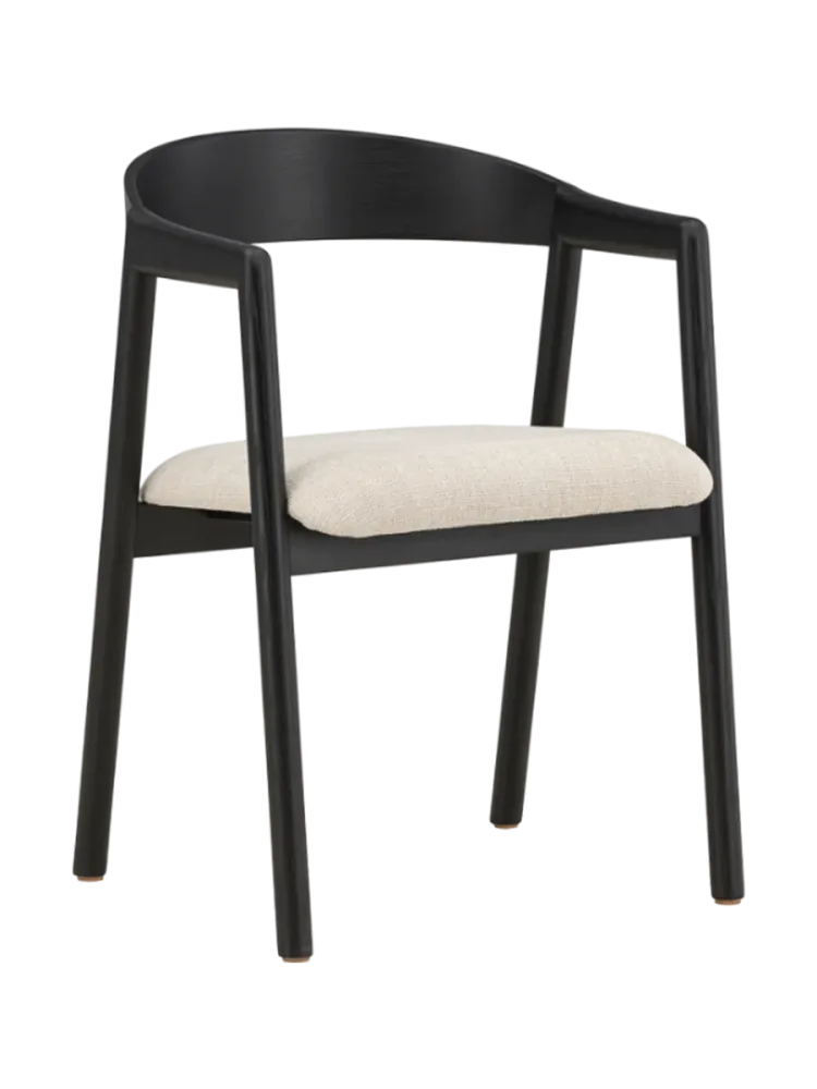 Armlehnstuhl 2er-Set Lift Schwarz Holz B 53 cm - Material: Eschenholz - Armlehnstuhl 2er-Set