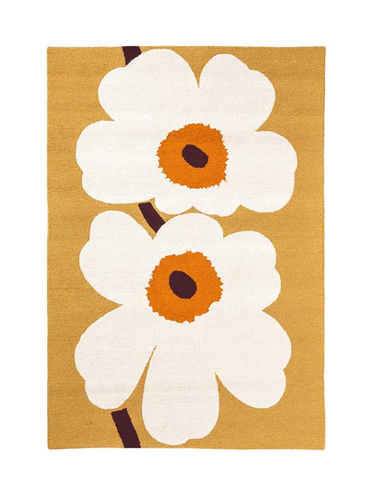 Hochwertiger In- & Outdoor Designer Teppich „Unikko Ann. Honey“, verschiedene Grössen MARIMEKKO