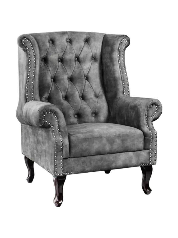 Hochwertiger Ohrensessel „Chesterfield“ Invicta Interiors