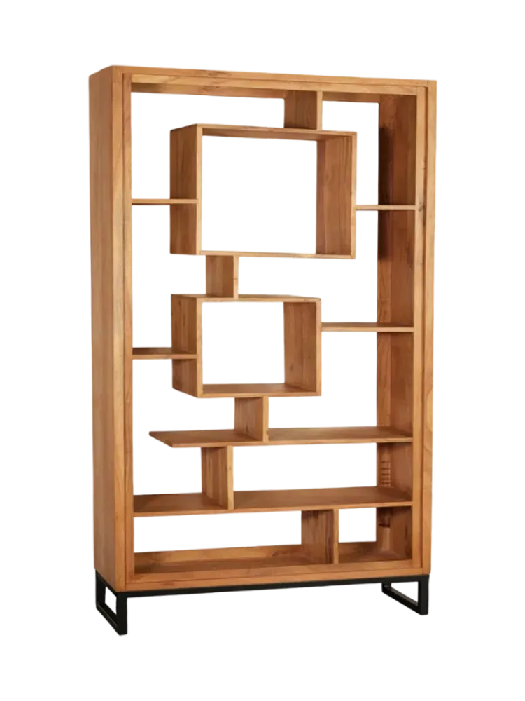 Grosses Massivholz Regal „Cube“ Invicta Interiors
