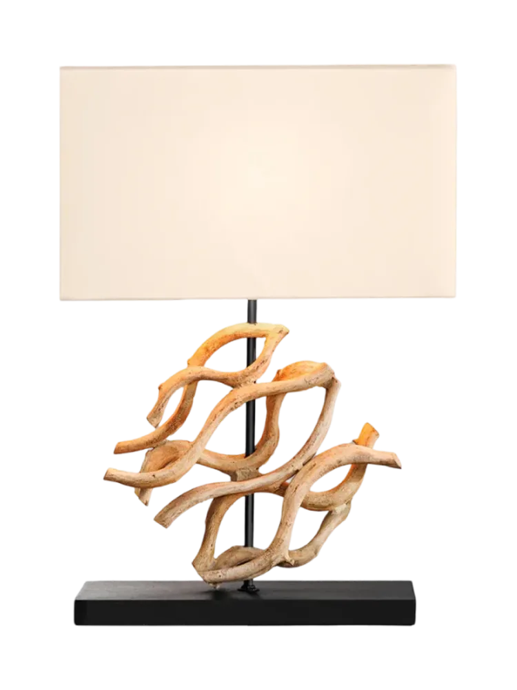 Grosse, handgefertigte Tischlampe „The Wave“ Invicta Interiors