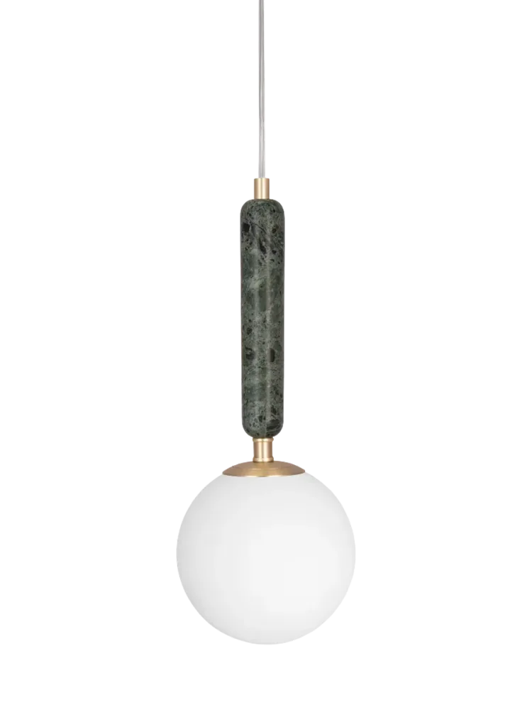 Kleine Marmor Pendellampe „Torrano“ Ø 15 cm Globen Lighting