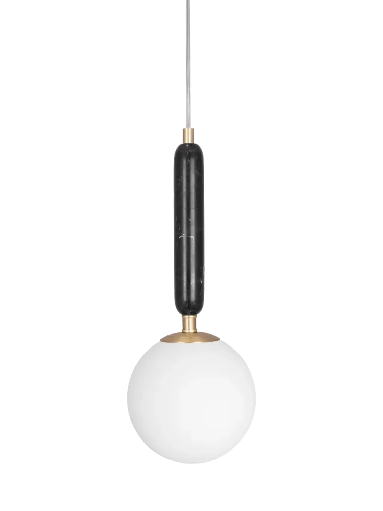 Kleine Marmor Pendellampe „Torrano“ Ø 15 cm Globen Lighting