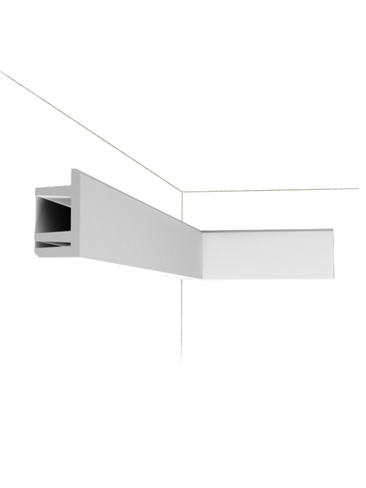 Deko-Wandprofil „LINEAR LED C 381 L3“ für Indirekte Beleuchtung - 200 cm Orac Decor