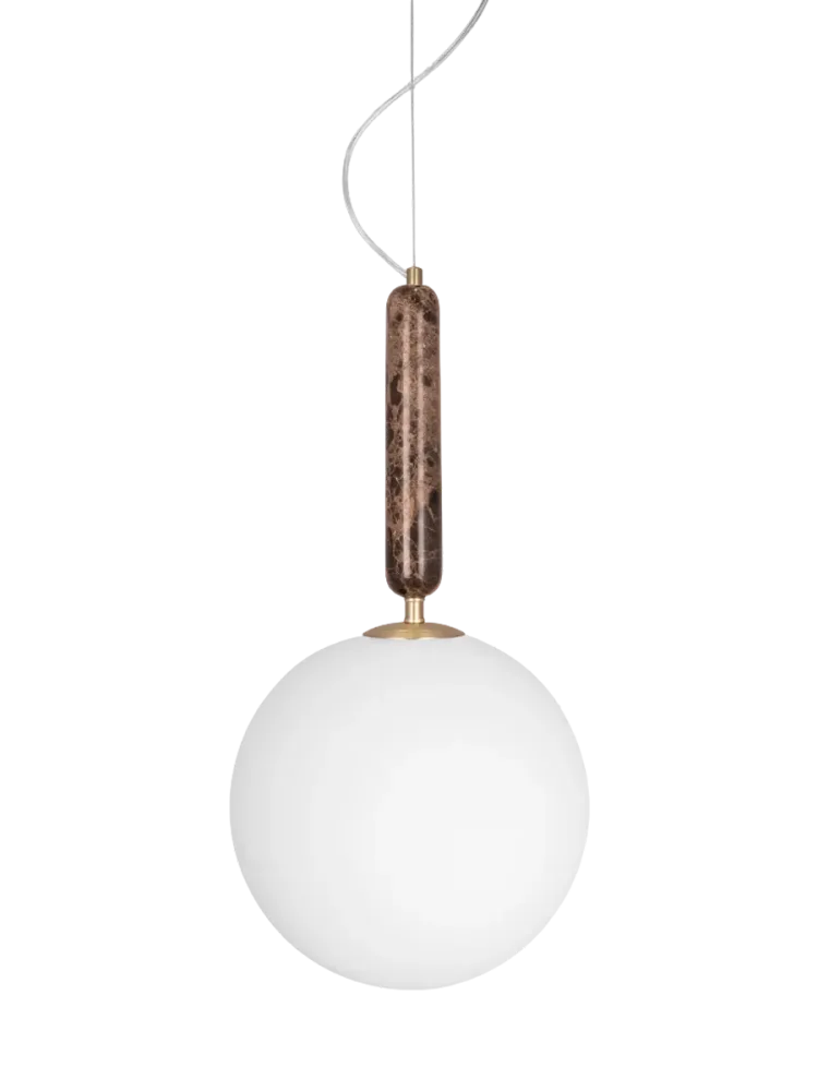 Grosse Marmor Pendellampe „Torrano“ Ø 30 cm Globen Lighting