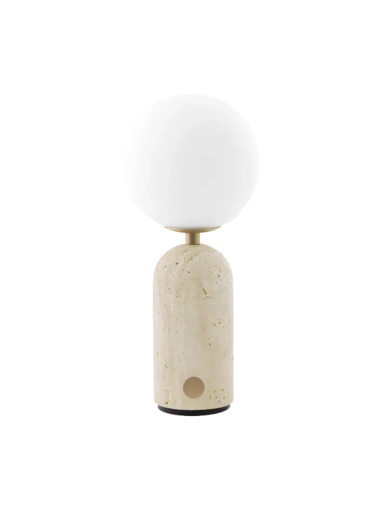 Tragbare LED Design Tischlampe „Torrano“ mit Marmorsockel Globen Lighting