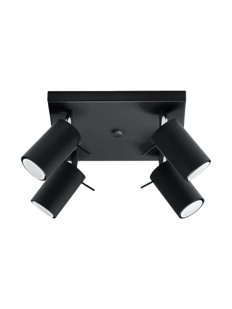 Design Deckenlampe „Ring“ 4-flammig (quadratisch) Sollux Lighting