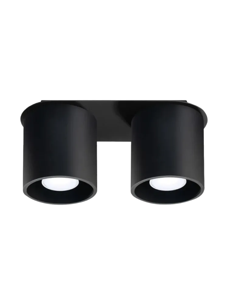 Design Deckenlampe „Orbis“ 2-flammig Schwarz Sollux Lighting