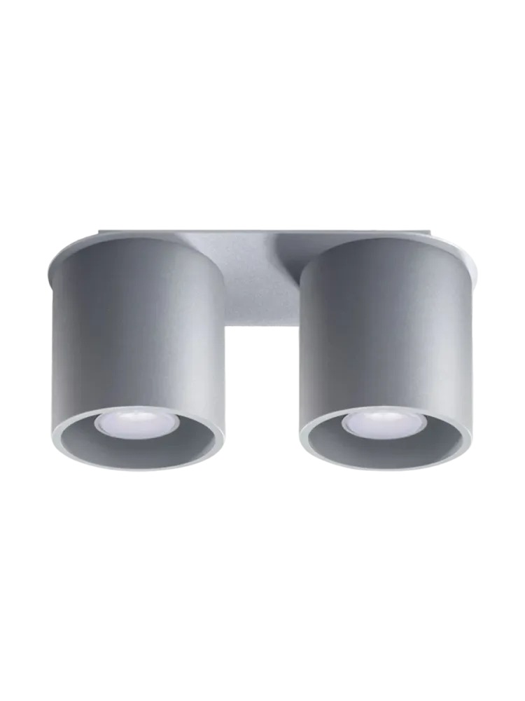 Design Deckenlampe „Orbis“ 2-flammig Grau Sollux Lighting