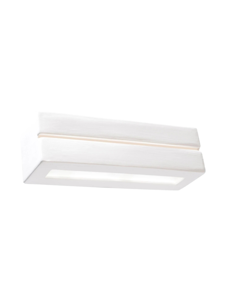 Design Keramik Wandlampe „Vega“ (Line), Weiss Sollux Lighting