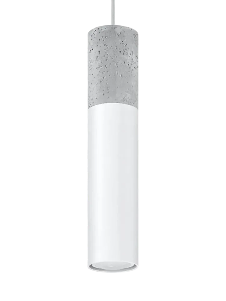 Design Pendellampe „Borgio“ 1-flammig Weiss, Grau Sollux Lighting