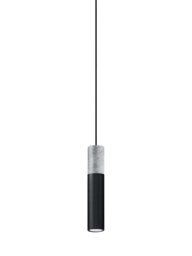 Design Pendellampe „Borgio“ 1-flammig Schwarz, Grau Sollux Lighting