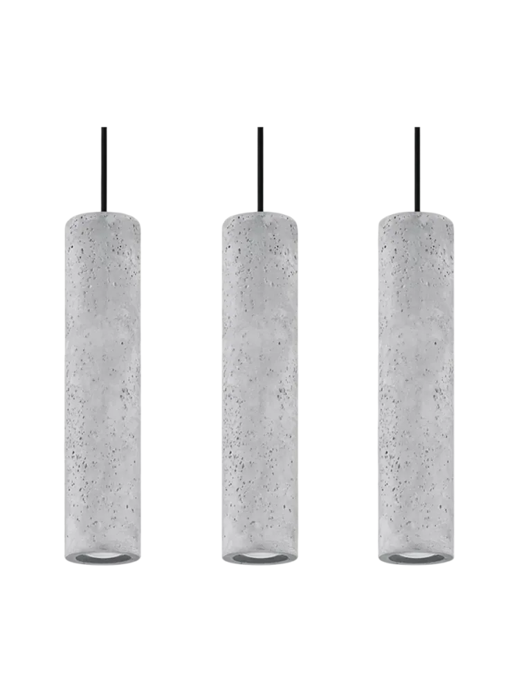 Design Pendellampe „Luvo“ 3-flammig Grau Sollux Lighting